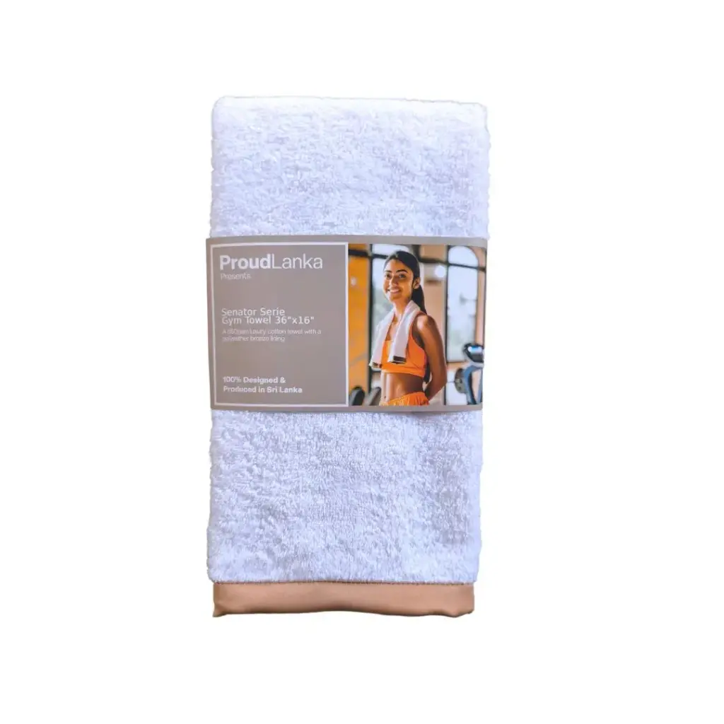 Senator Serie Gym Towel - White - ProudLanka