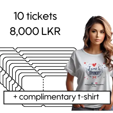 10 tickets + complimentary t-shirt