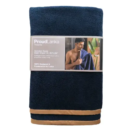 Senator Serie Bath Sheet - Navy - ProudLanka