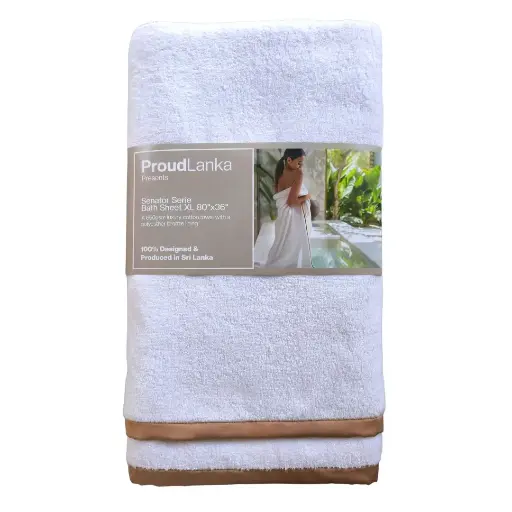Senator Serie Bath Sheet - White - ProudLanka