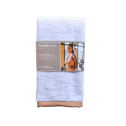 Senator Serie Gym Towel - White - ProudLanka