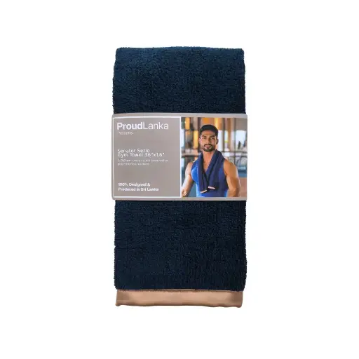 Senator Serie Gym Towel - Navy - ProudLanka